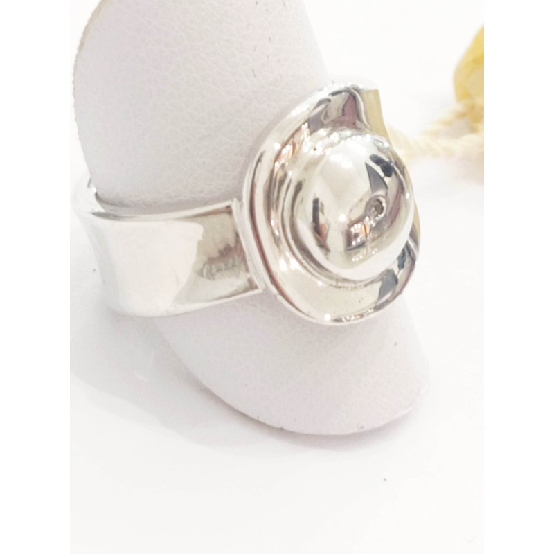 Anello Molecole Gioielli. Argento e zircone. SAYA SHOP ONLINE OUTLET.