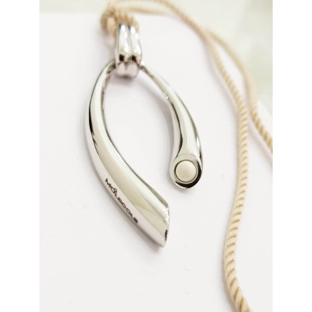 Pendente Molecole gioielli. Argento e Agata. SAYA SHOP ONLINE OUTLET.