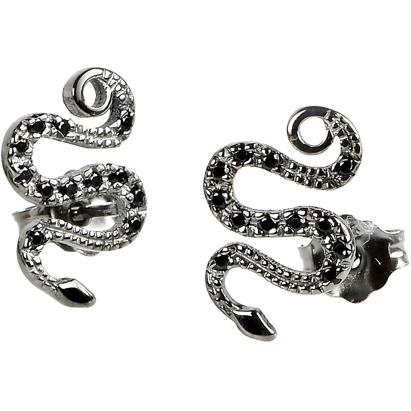 Orecchini Jack&Co Serpente. Argento e zirconi SAYA SHOP ONLINE OUTLET.