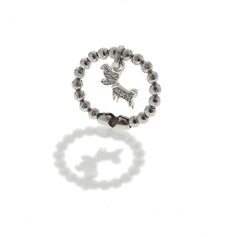 Anello Jack&Co in argento con cane Jack Russel SAYA SHOP ONLINE OUTLET