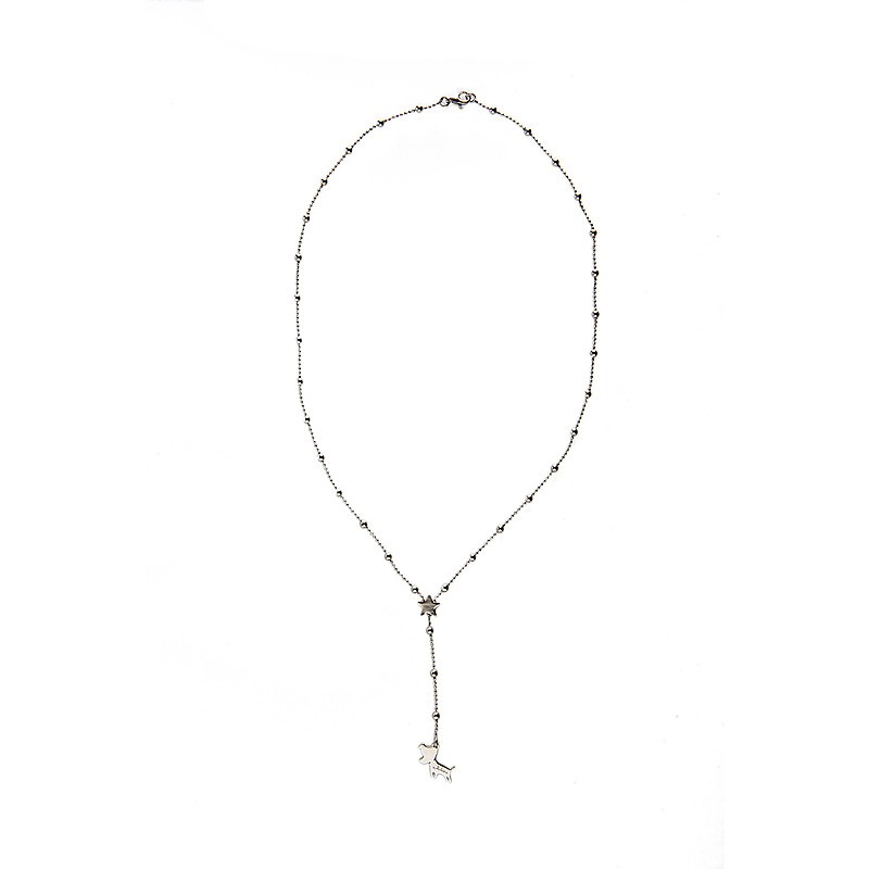 Collana Jack&Co Stella e Jack Russel. Argento. SAYA SHOP ONLINE OUTLET