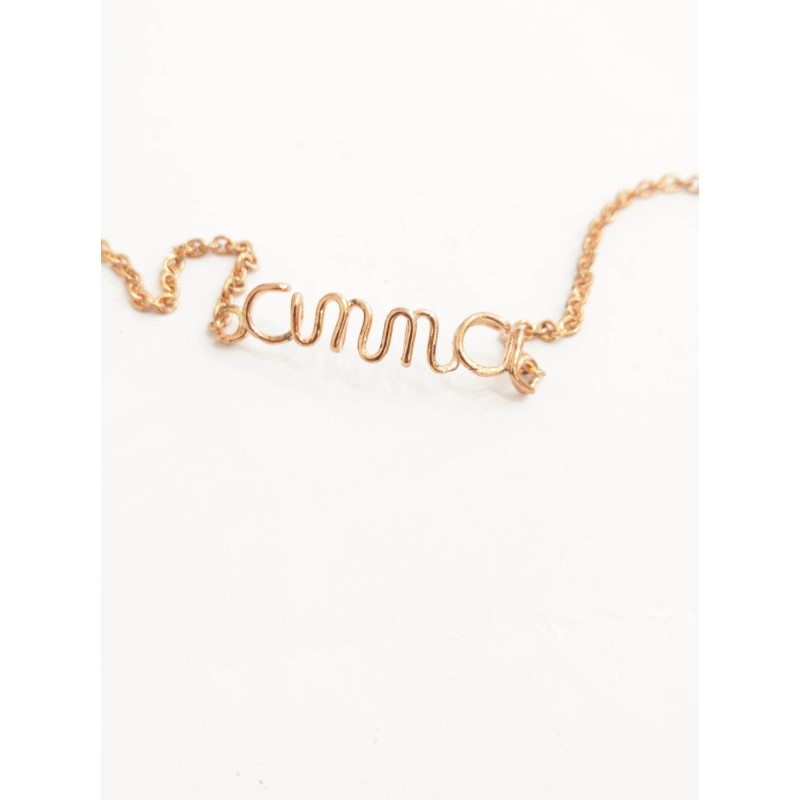 Bracciale Moody Name. Argento 925 pvd rosa. SAYA SHOP ONLINE OUTLET.