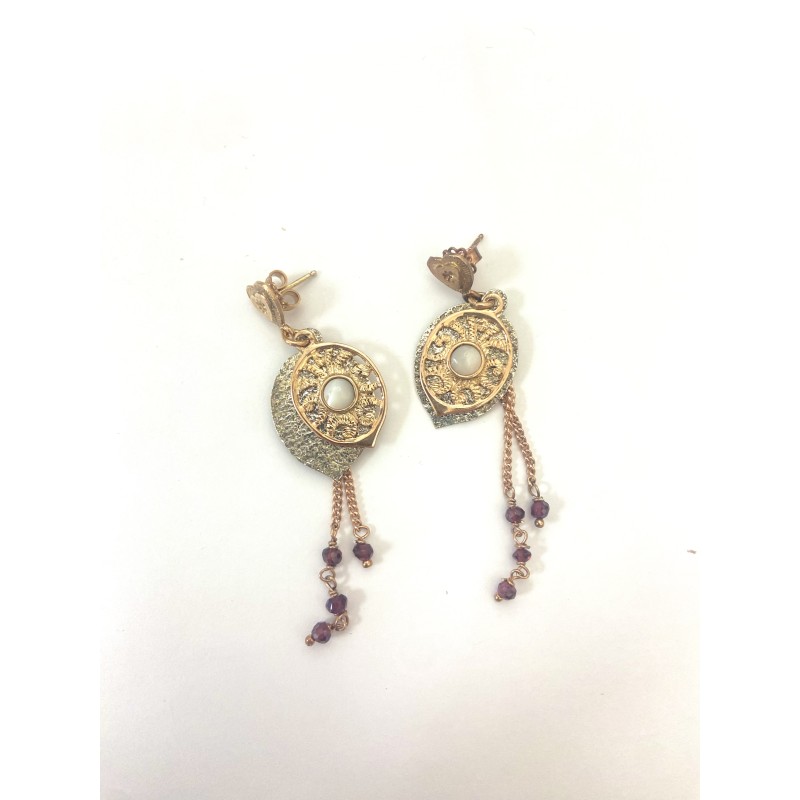 Sacramore, orecchini in argento bianco e rosè | SAYA SHOP ONLINE