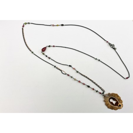 Sacramore, Collana in argento brunito e rosè | SAYA SHOP ONLINE