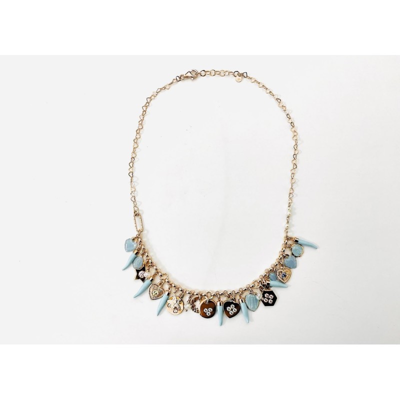 Sacramore, Collana in argento rosè e turchesi | SAYA SHOP ONLINE