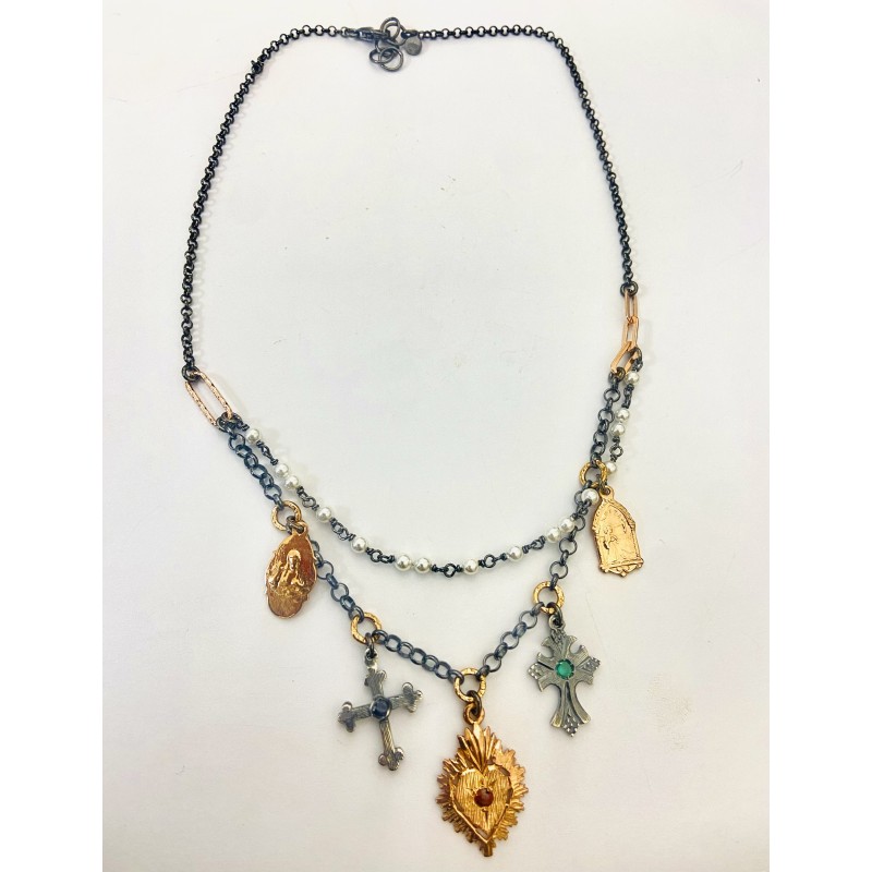 Sacramore, Collana in argento brunito | SAYA SHOP ONLINE