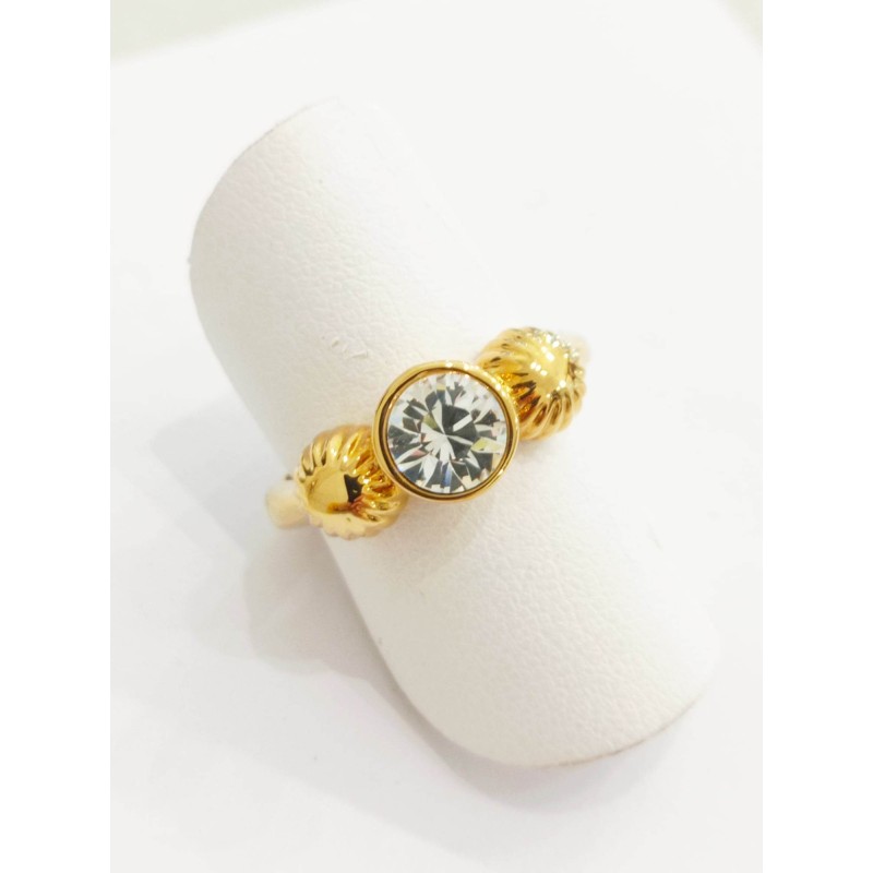 Anello Miss Fashion Acciaio pvd gold, Crystal. SAYA SHOP ONLINE OUTLET