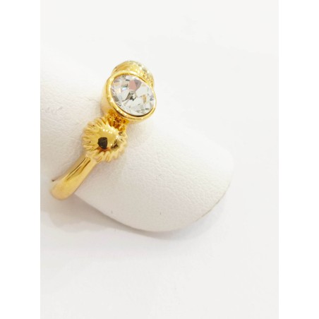 Anello Miss Fashion Acciaio pvd gold, Crystal. SAYA SHOP ONLINE OUTLET