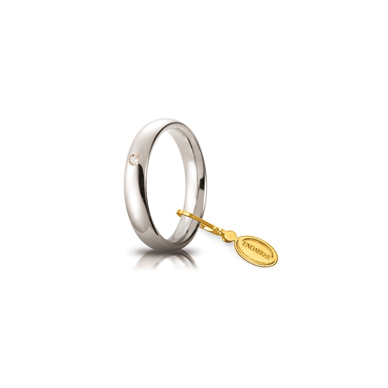 Fede Comoda mm.4,0 in oro bianco | SAYA SHOP ONLINE