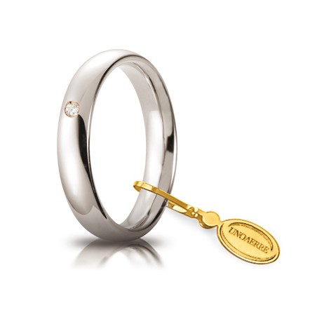 Fede Comoda mm.4,0 in oro bianco | SAYA SHOP ONLINE