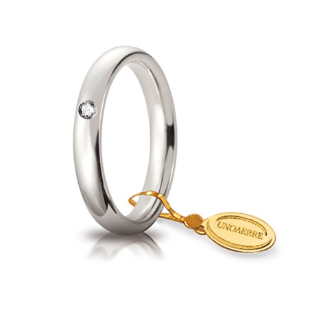 Fede Comoda mm.3,5 in oro bianco | SAYA SHOP ONLINE