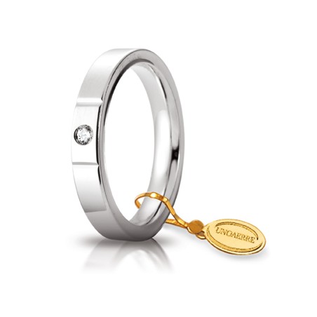 Fede Cerchi di Luce mm.3.5 in oro bianco | SAYA SHOP ONLINE