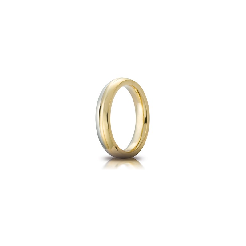 Fede Cerchi di Luce mm.5.0 in oro bicolore | SAYA SHOP ONLINE