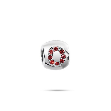 Charm Drop Morellato. Lettera. Crystal Rosso. SAYA SHOP ONLINE OUTLET.