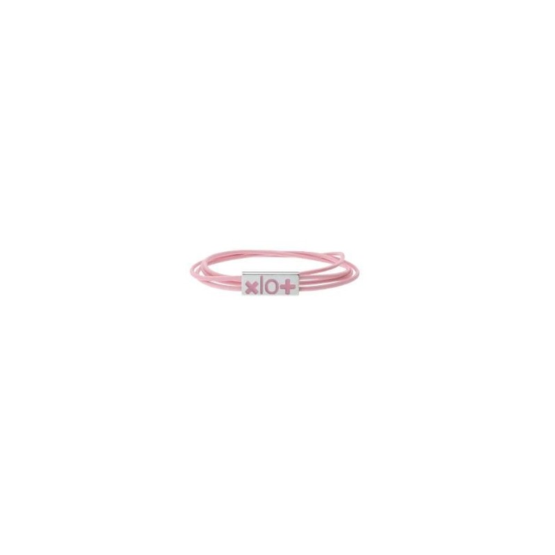Bracciale xlo+ perlopiù. Elastico rosa. SAYA SHOP ONLINE OUTLET.
