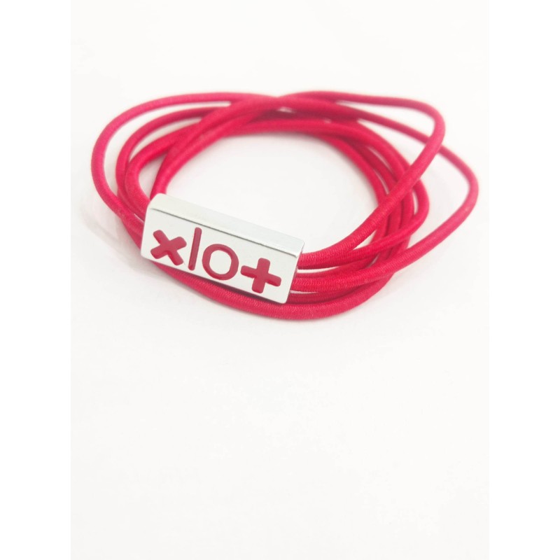 Bracciale xlo+ perlopiù. Elastico Rosso. SAYA SHOP ONLINE.