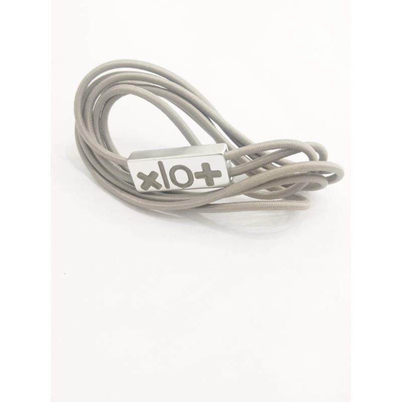 Bracciale xlo+ perlopiù. Elastico Grigio. SAYA SHOP ONLINE OUTLET.