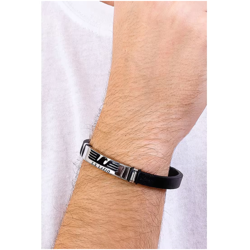 Bracciale uomo gioielli S.S. Lazio Squadre. SAYA SHOP ONLINE OUTLET.