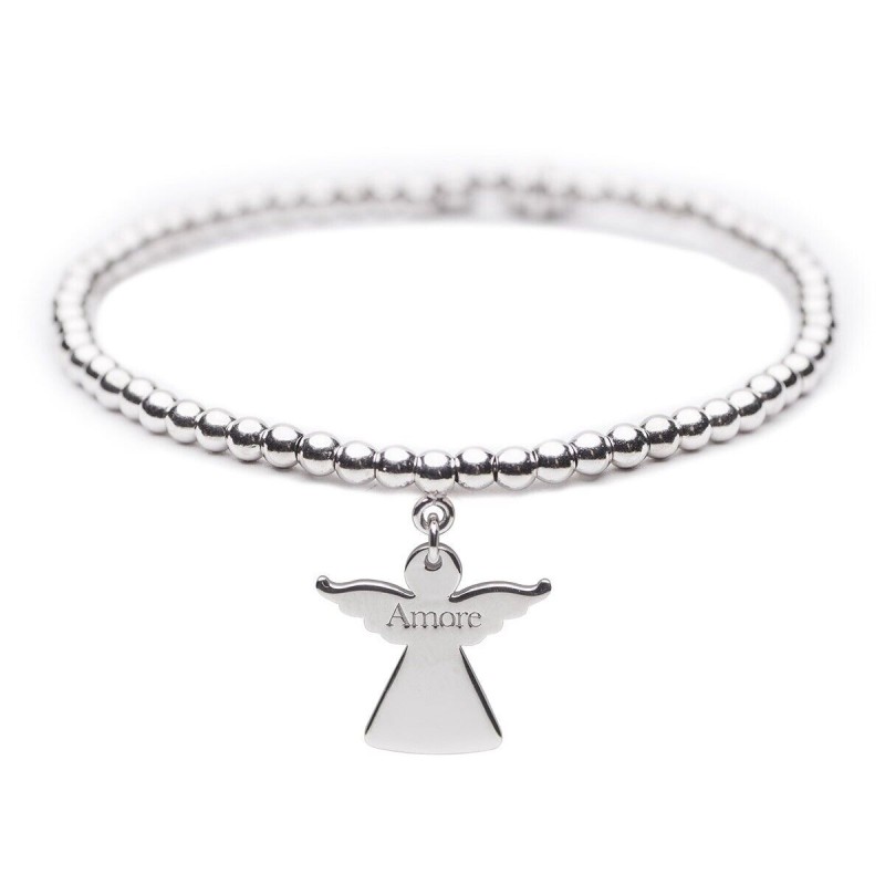 Bracciale elastico ANGELO-AMORE. Argento 925 - SAYA SHOP ONLINE OUTLET
