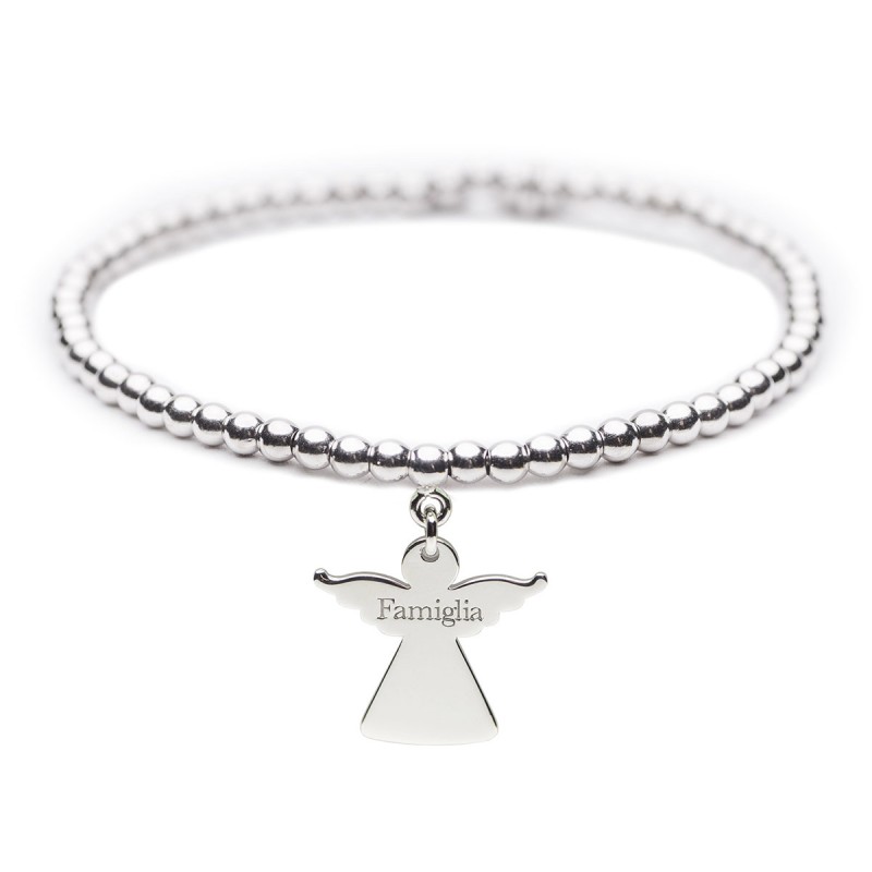 Bracciale elastico ANGELO-FAMIGLIA. Argento 925 SAYA SHOP ONLINE OUTLET