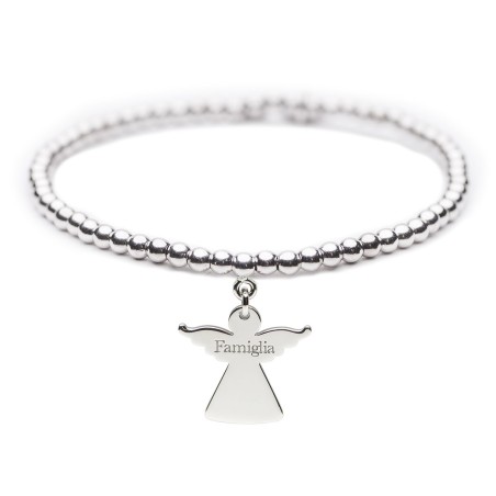 Bracciale elastico ANGELO-FAMIGLIA. Argento 925 SAYA SHOP ONLINE OUTLET