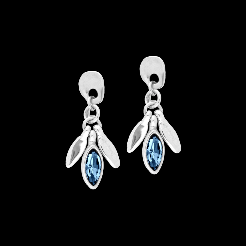 ORECCHINI LEAF LIGHT BLUE - SAYA SHOP ONLINE OUTLET