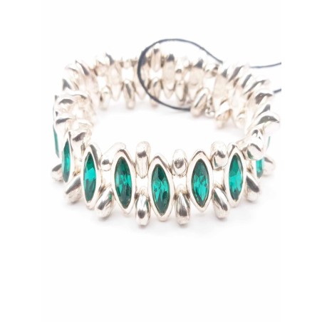 Bracciale elastico argentato. CRYSTAL - SAYA SHOP ONLINE OUTLET