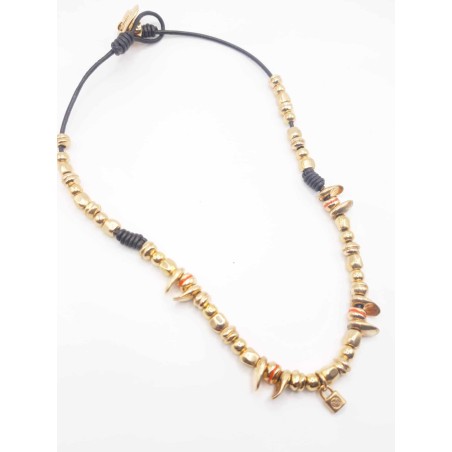 Collana con elementi argentati e smaltati - SAYA SHOP ONLINE OUTLET