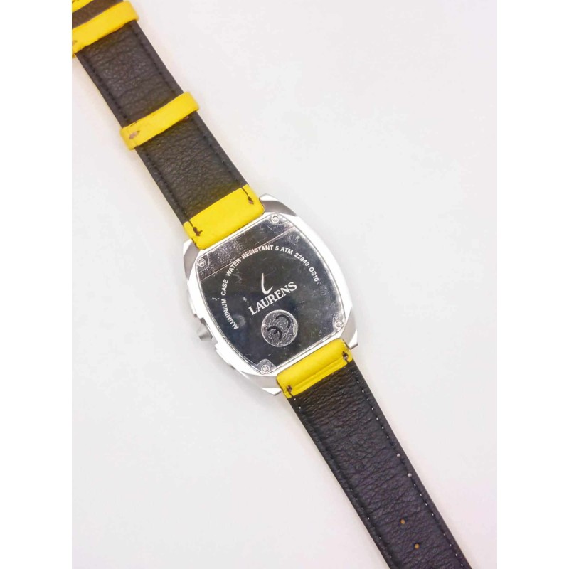 Orologio uomo cronografo. Alluminio e pelle - SAYA SHOP ONLINE OUTLET