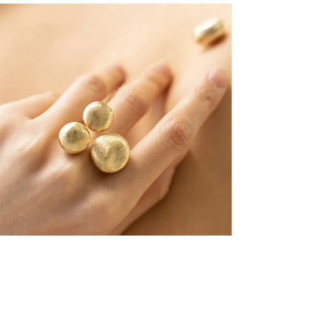 Anello Pepite In Argento Placcato Oro - SAYA SHOP ONLINE OUTLET