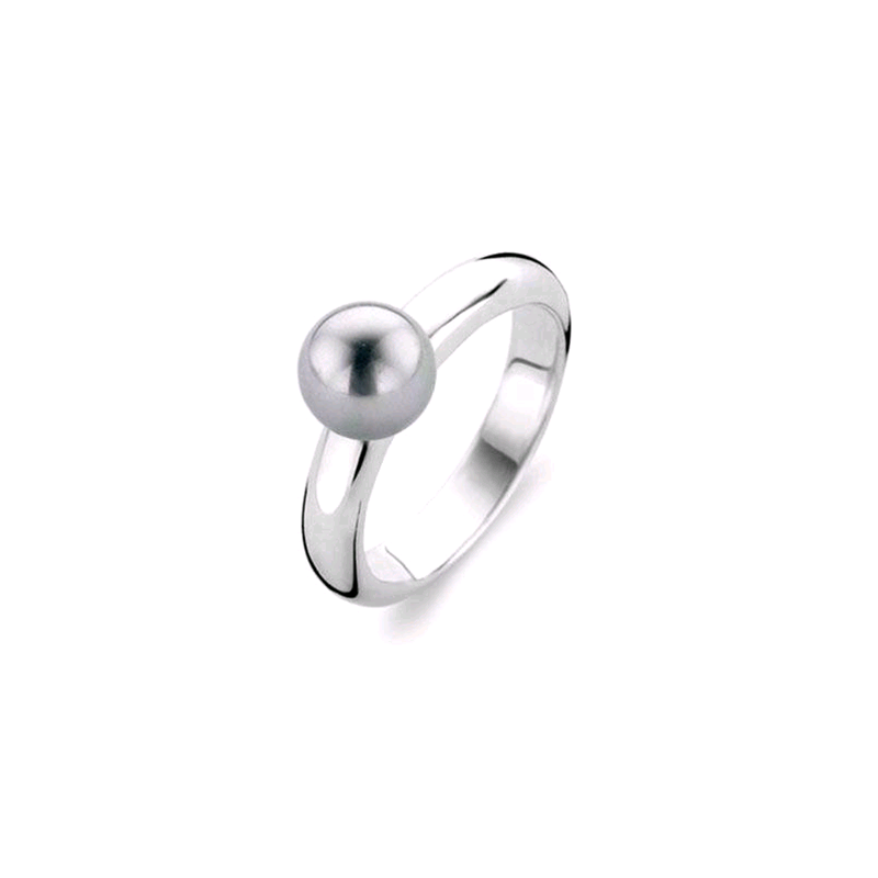 Anello donna Argento e perla grigia - SAYA SHOP ONLINE OUTLET