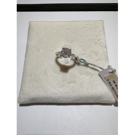 Anello Solitario con Diamanti Naturali Pavè | SAYA GIOIELLERIA TERNI