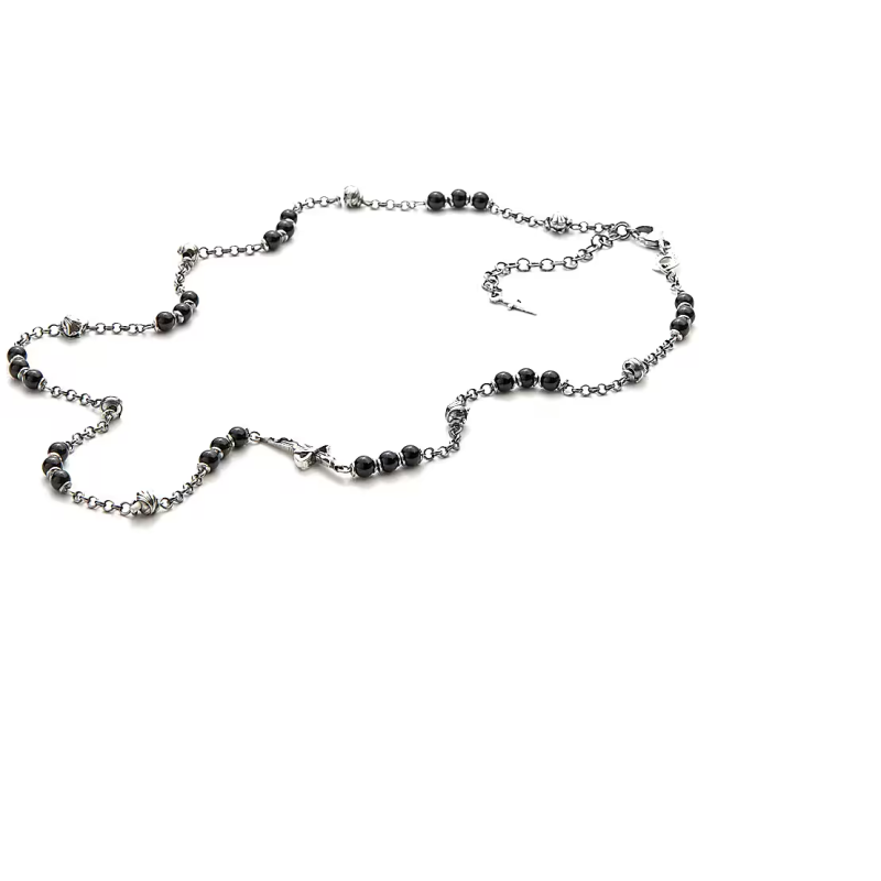 Collana uomo argento e pietre - SAYA SHOP ONLINE