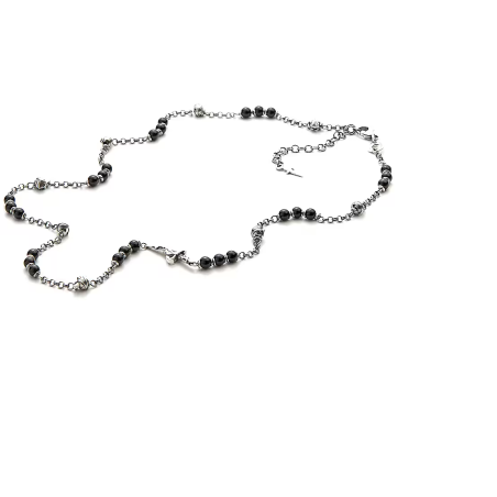 Collana uomo argento e pietre - SAYA SHOP ONLINE