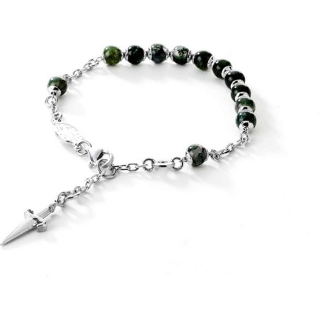 Bracciale unisex argento e pietre. Rosario - SAYA SHOP ONLINE