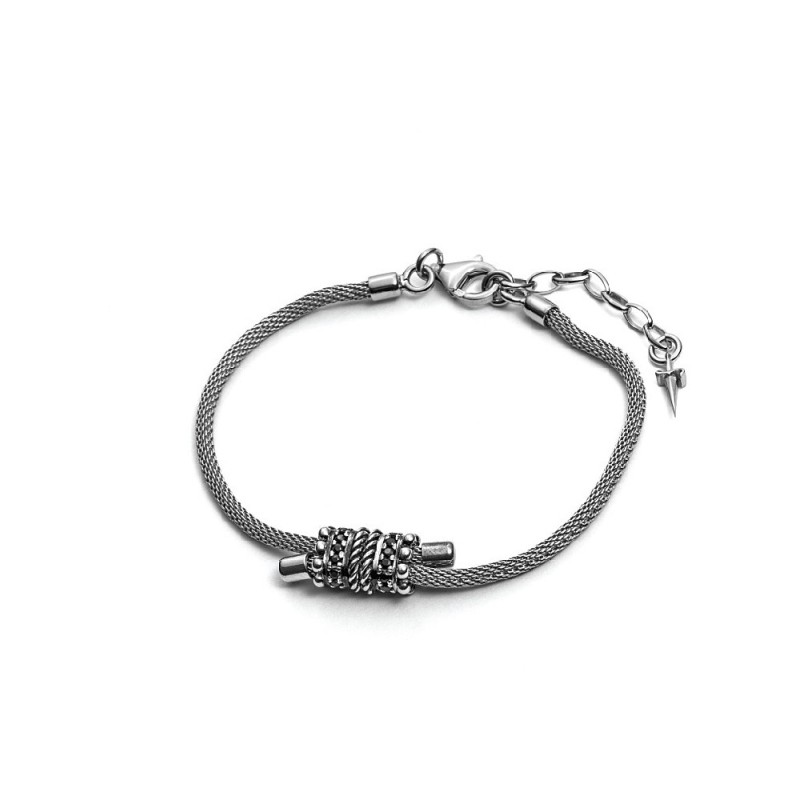BRACCIALE UOMO ARGENTO E ZIRCONI - SAYA SHOP ONLINE