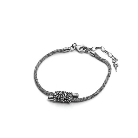 BRACCIALE UOMO ARGENTO E ZIRCONI - SAYA SHOP ONLINE