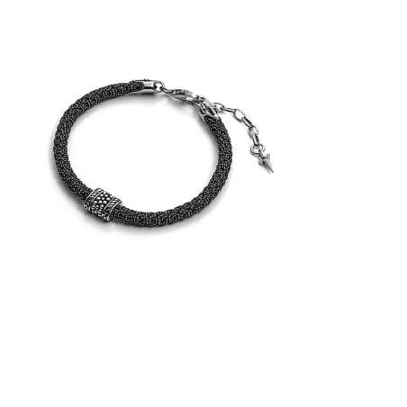 bracciale uomo argento brunito - SAYA SHOP ONLINE