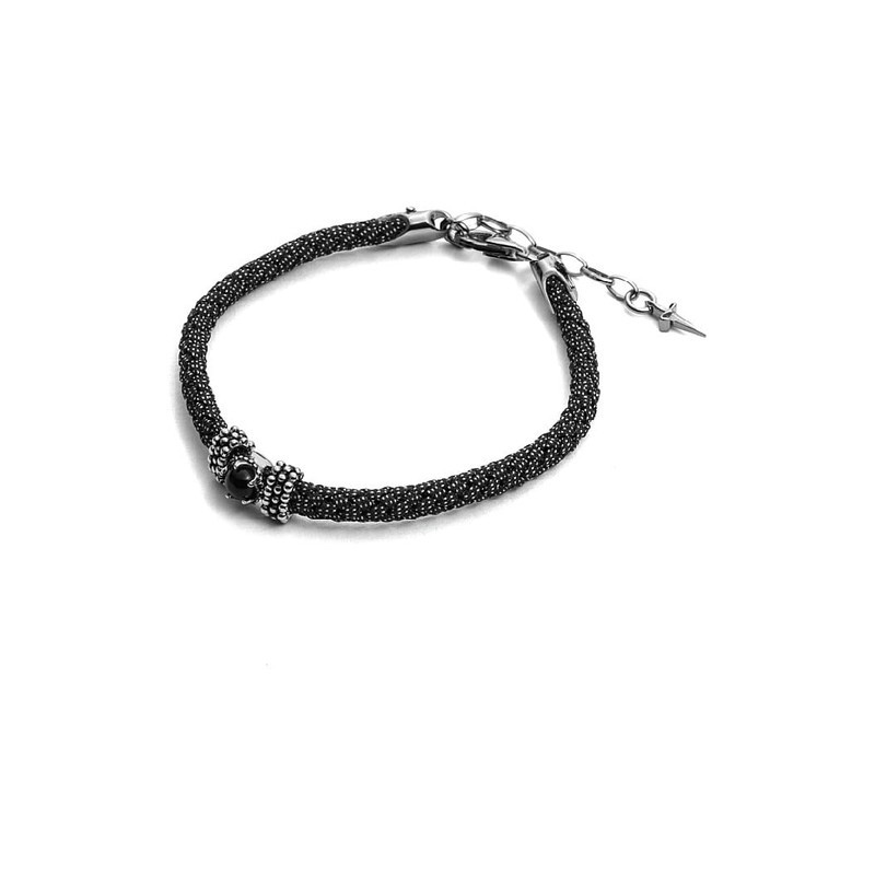 Bracciale uomo argento e onice - SAYA SHOP ONLINE