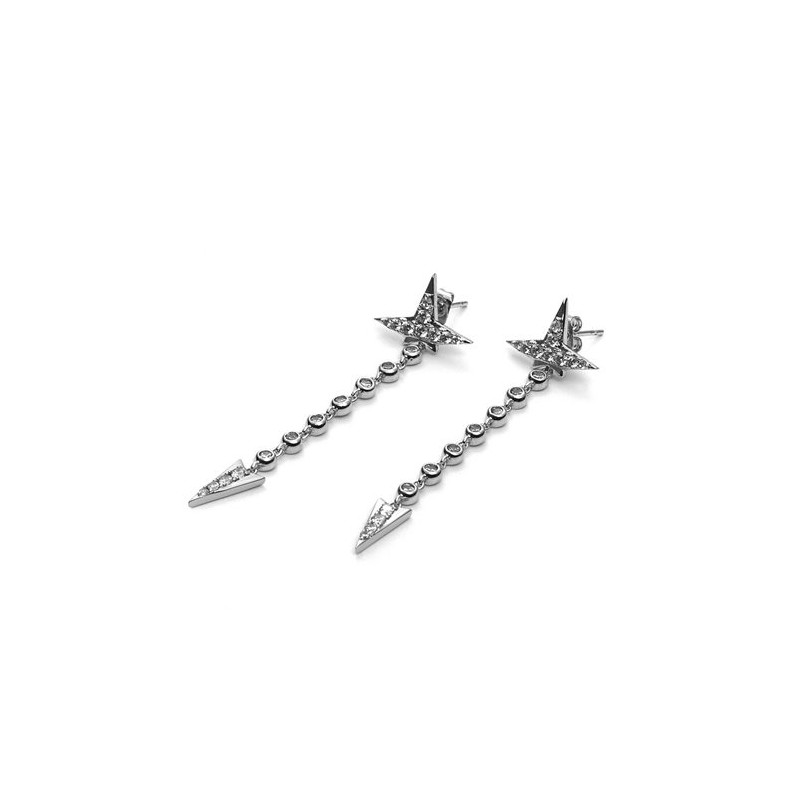 Orecchini pendenti donna stella zirconi - SAYA SHOP ONLINE