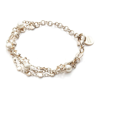 Bracciale donna multicatena con perle e stelle - SAYA SHOP ONLINE