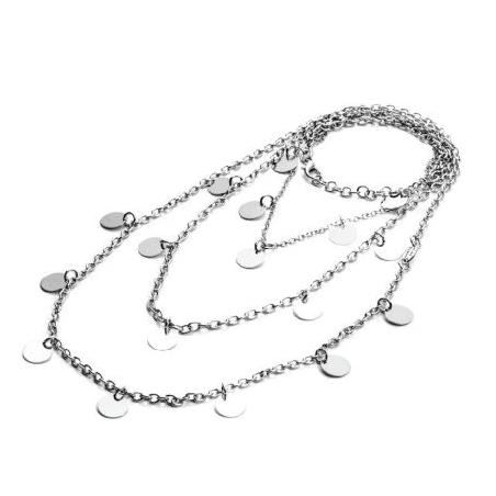 COLLANA DONNA GRAPES CON PIASTRE ROTONDE - SAYA SHOP ONLINE