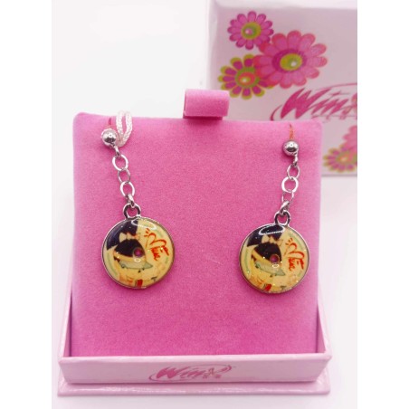 Orecchini pendenti argento e smalto - MUSA - SAYA SHOP ONLINE OUTLET