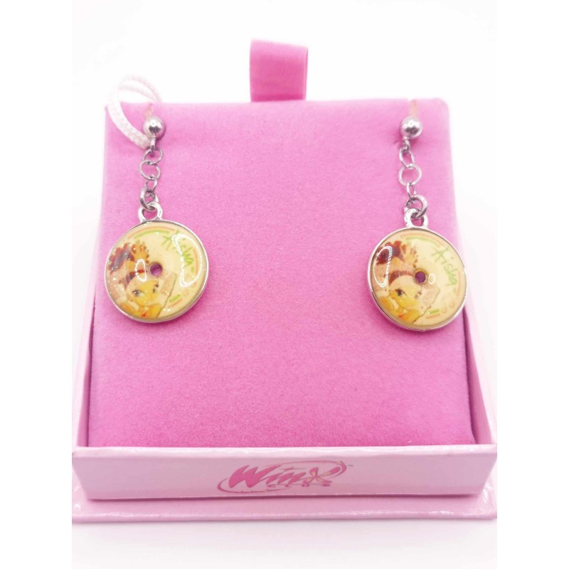 Orecchini pendenti argento e smalto - AISHA - SAYA SHOP ONLINE OUTLET