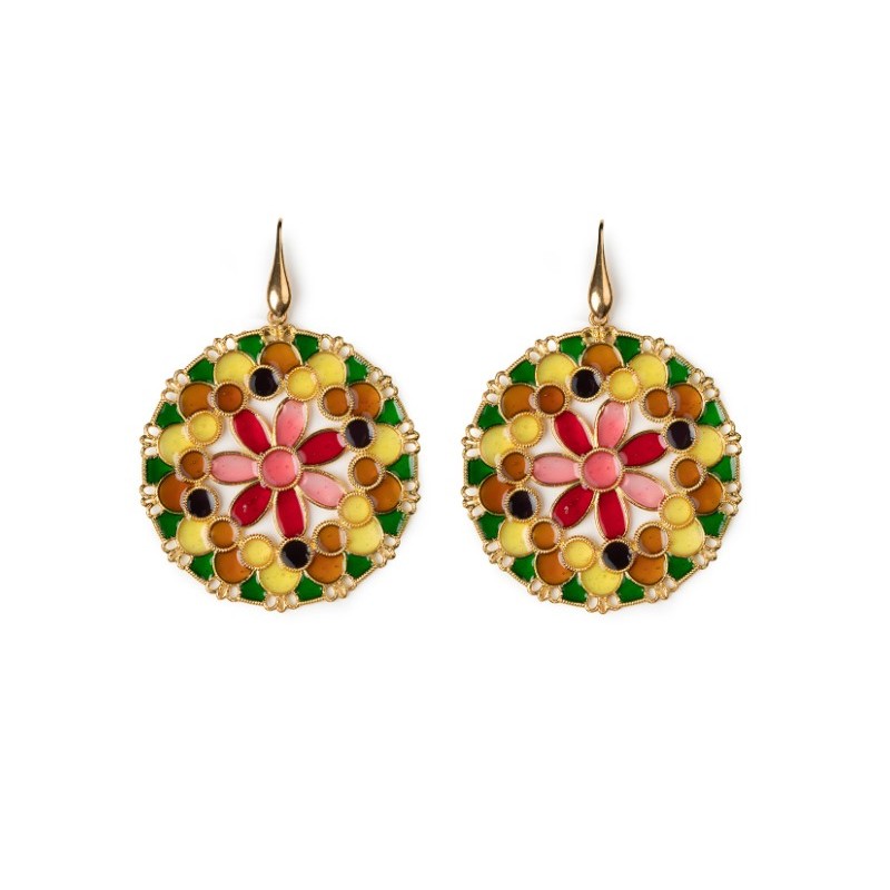 Orecchini Merletti Tondi Multicolore | SAYA SHOP ONLINE