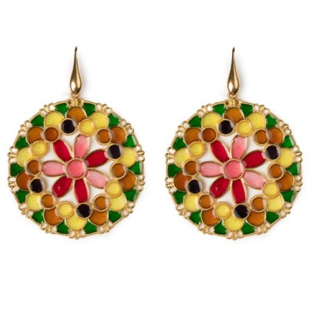 Orecchini Merletti Tondi Multicolore | SAYA SHOP ONLINE