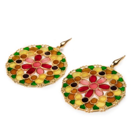 Orecchini Merletti Tondi Multicolore | SAYA SHOP ONLINE