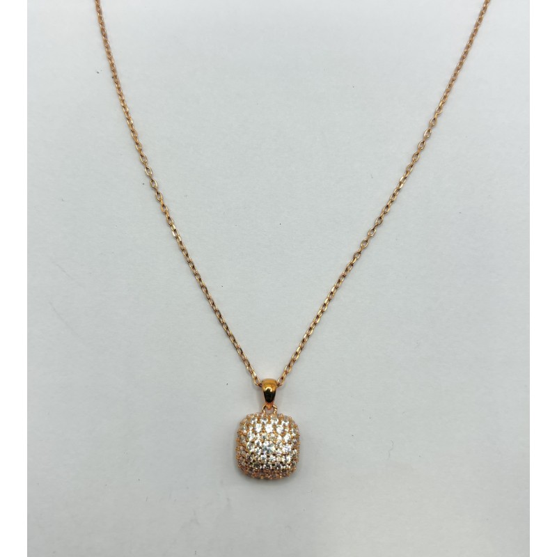 Brocchi collana pavè rosè | SAYA SHOP ONLINE