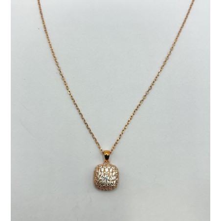 Brocchi collana pavè rosè | SAYA SHOP ONLINE